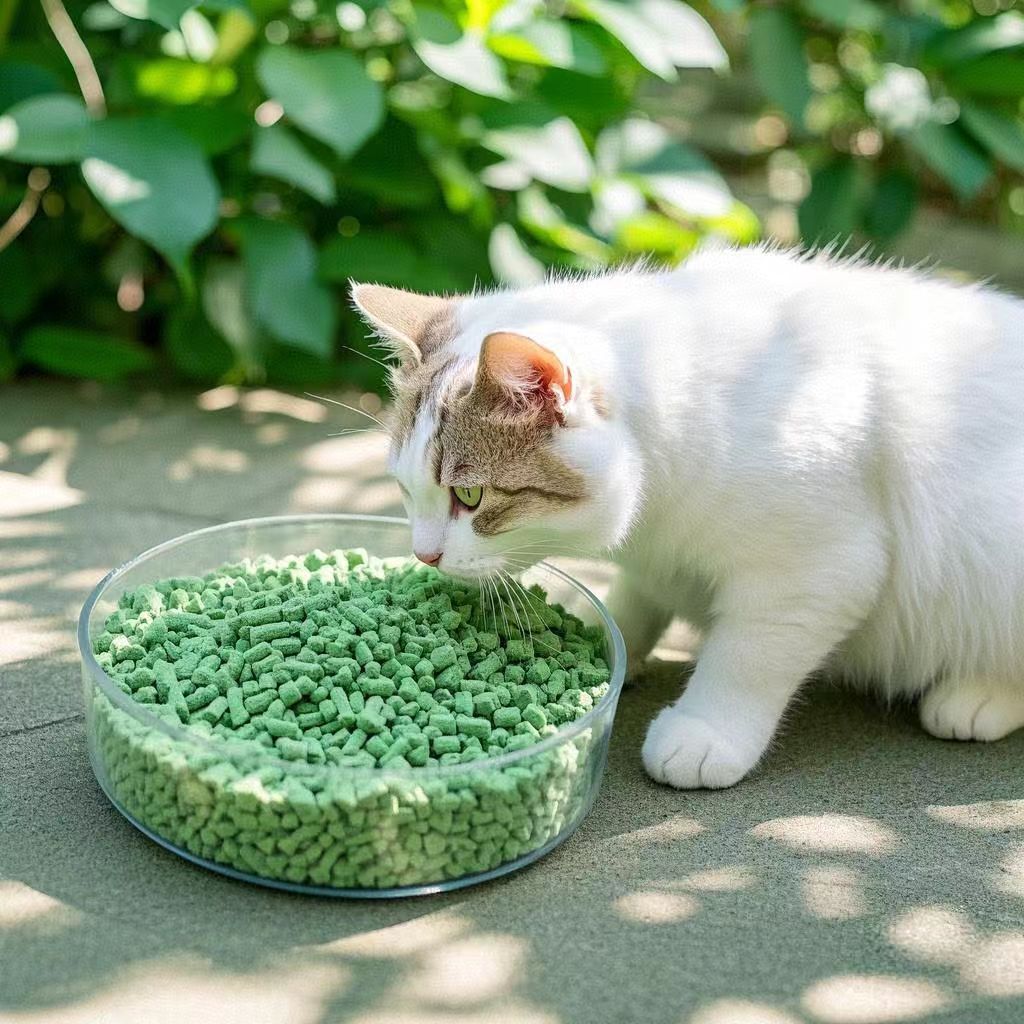 Green tea tofu cat litter
