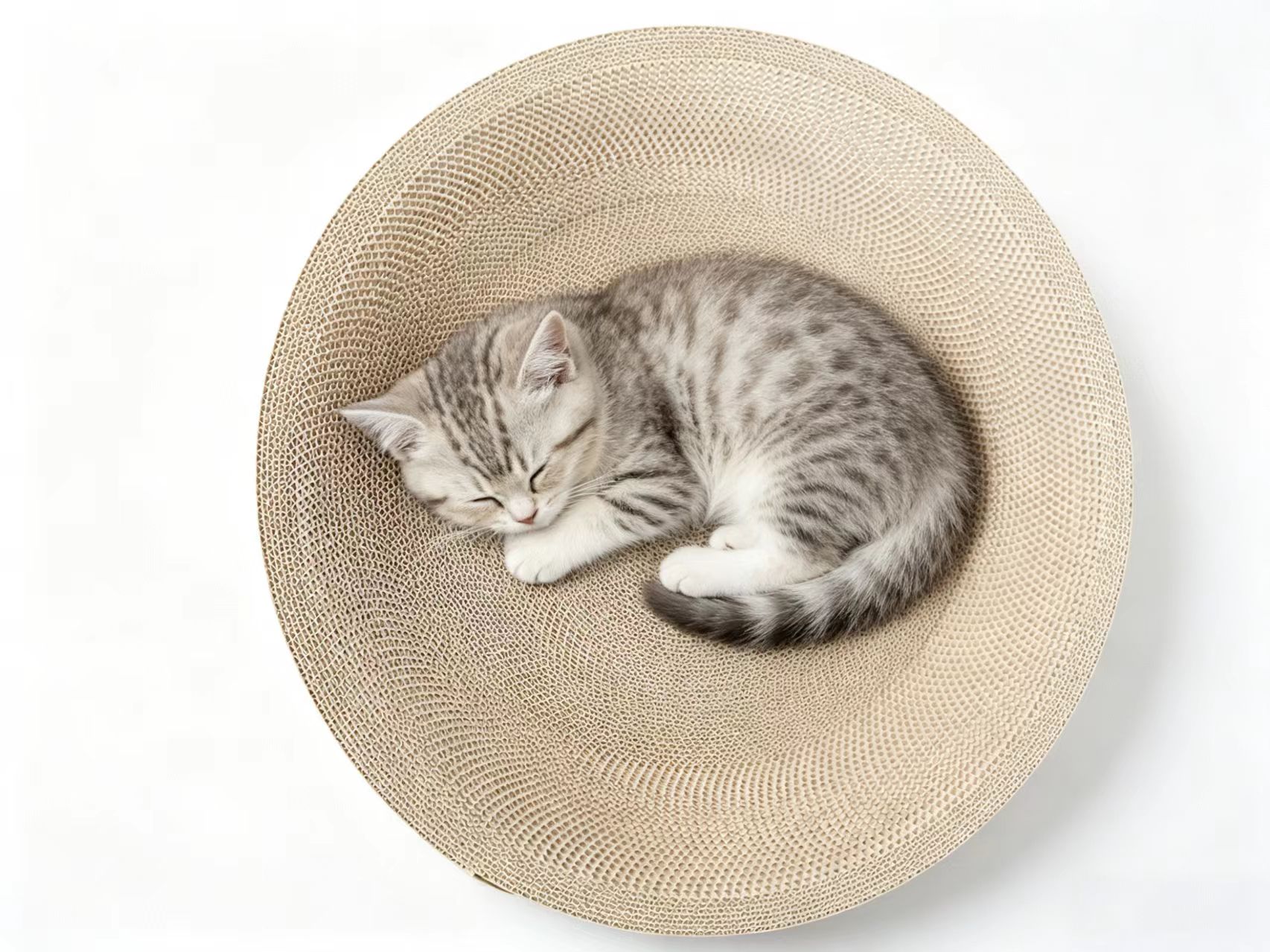 Circle cat scratcher bed 